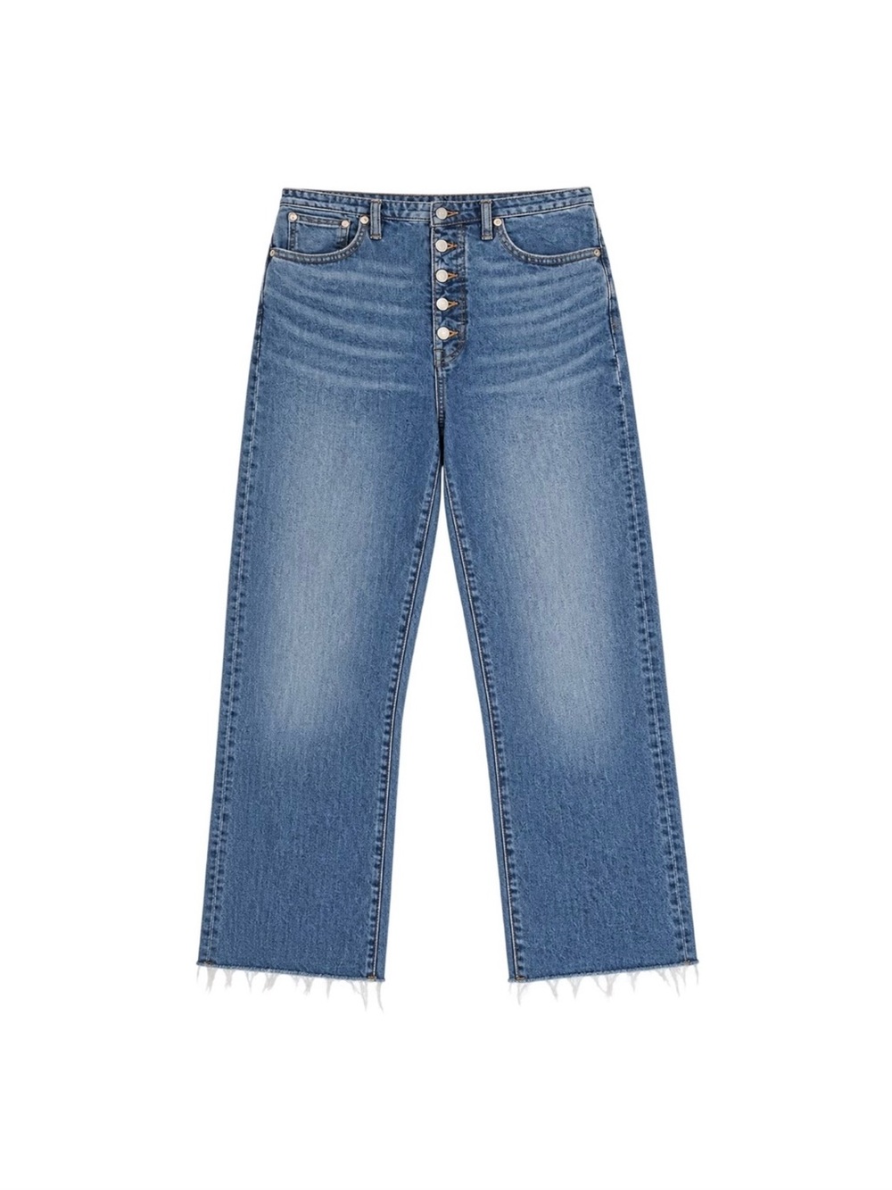 Madewell The '90s Straight Crop Jean: Exposed Button-Fly Edition